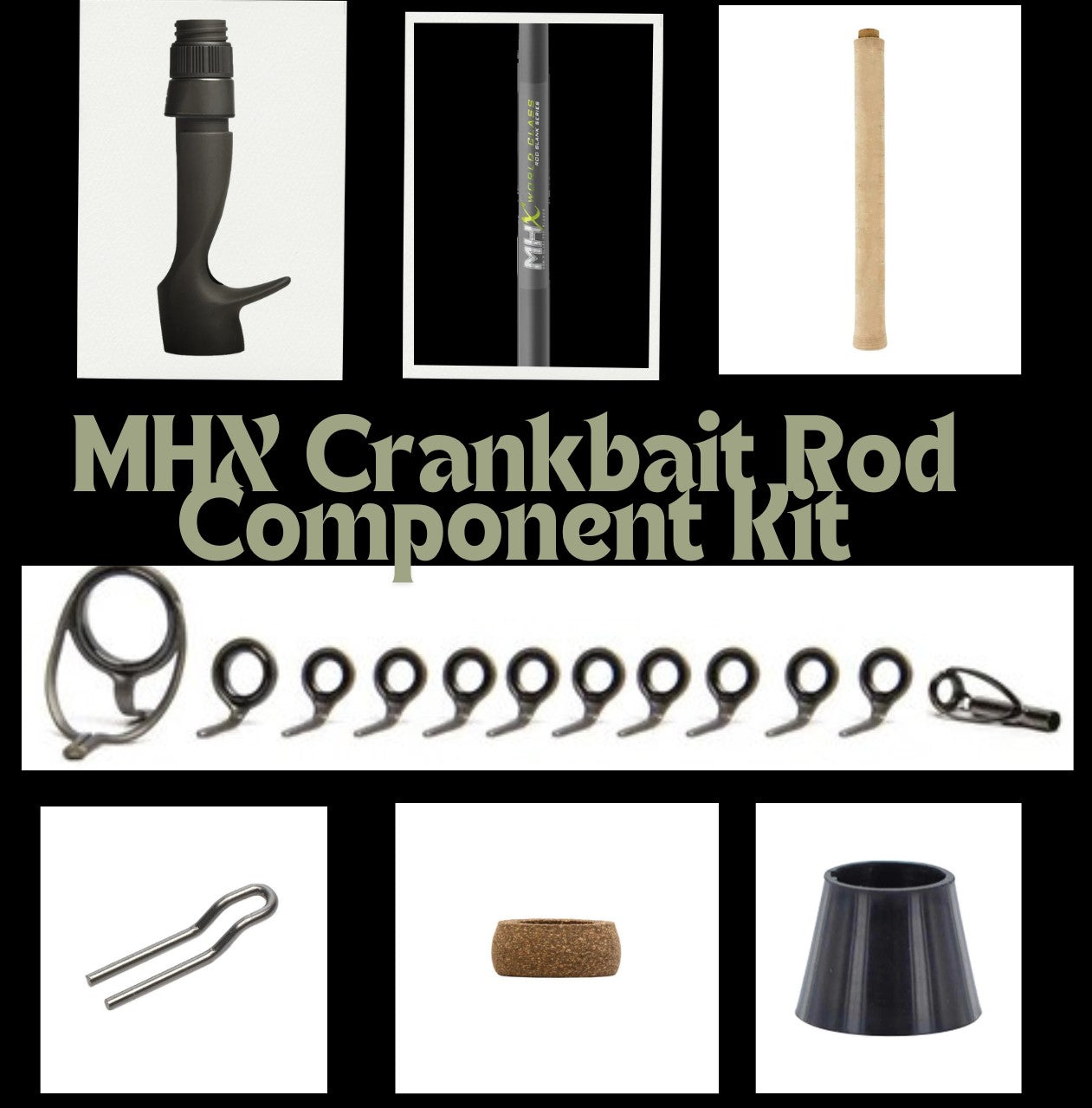 Terry Scroggins 7'6 Med-Heavy 10-17 lb Crankbait Rod Component Kit