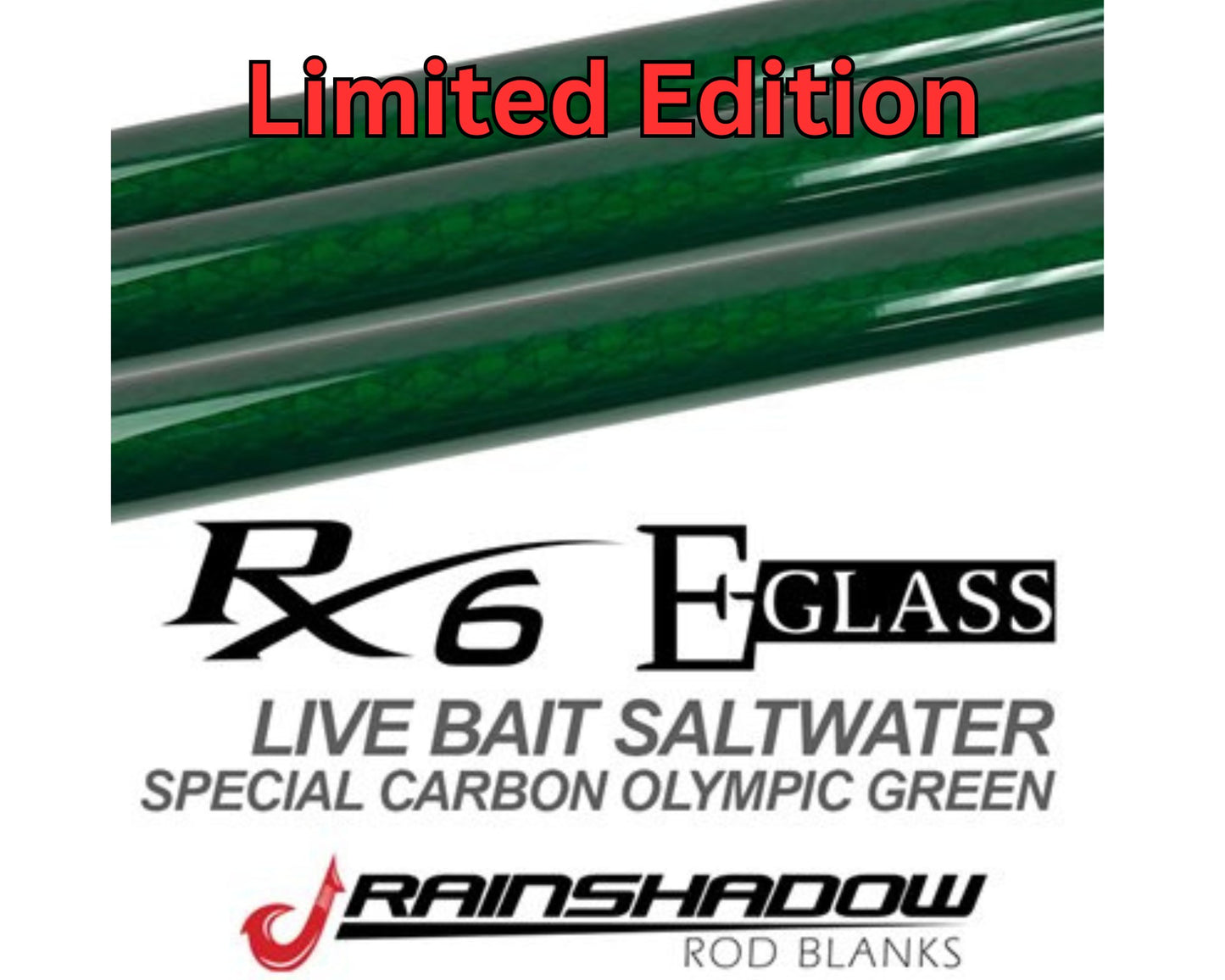 RX6 live bait saltwater olympic green blanks