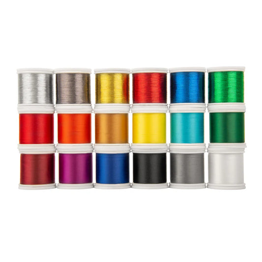 Pro wrap 18 spool thread assortment with storage box