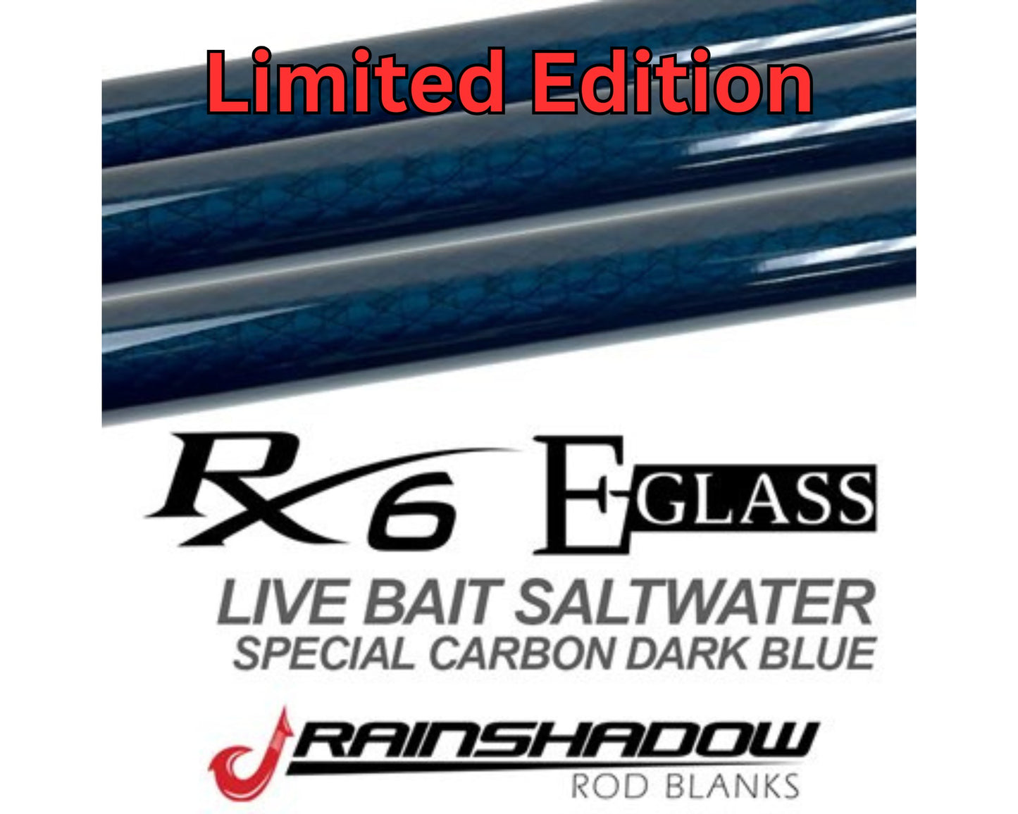 blue limited edition RX6 live bait saltwater carbon blanks