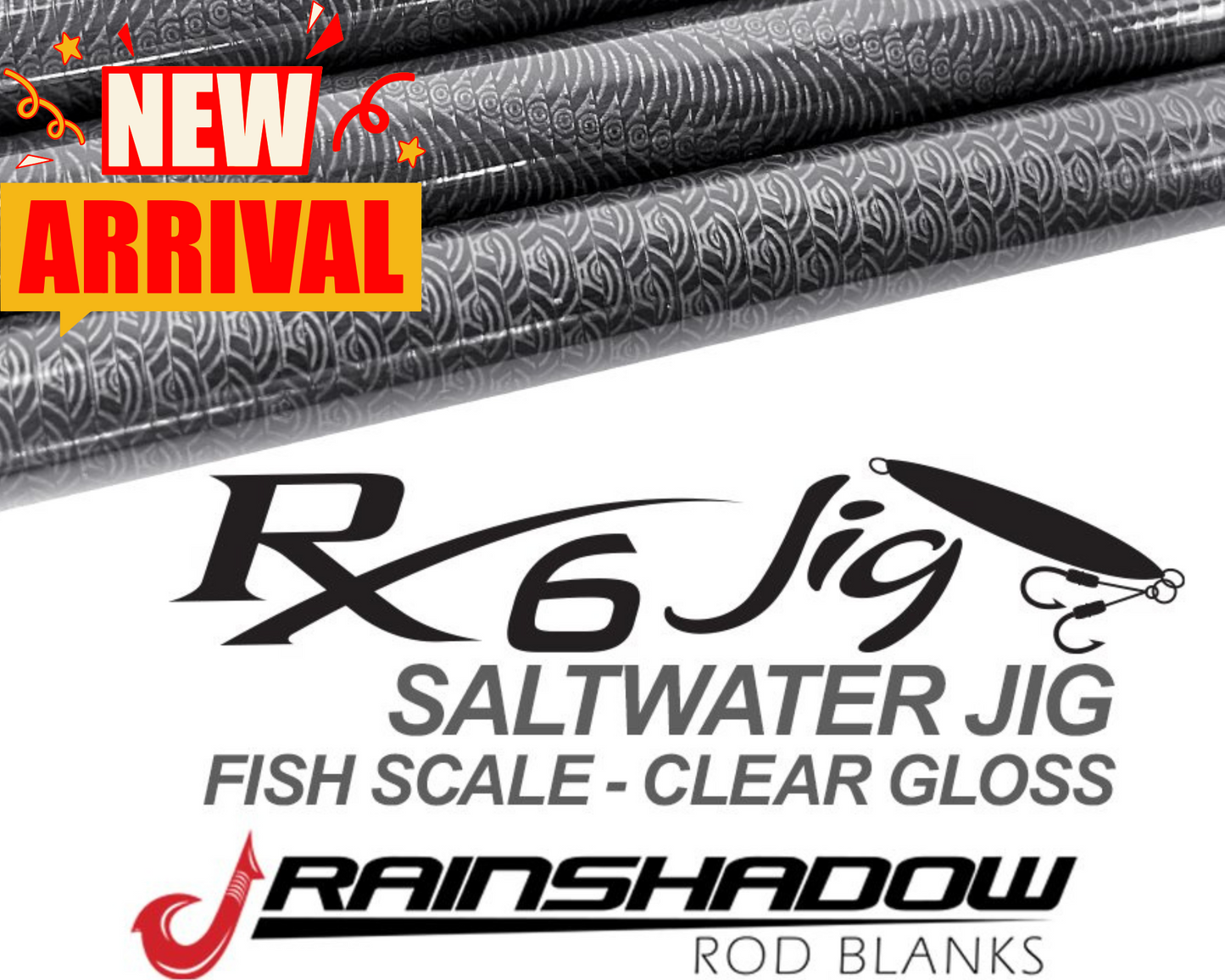 "NEW"  Rainshadow RX6 Saltwater Jig- Fish Scale-Clear Gloss
