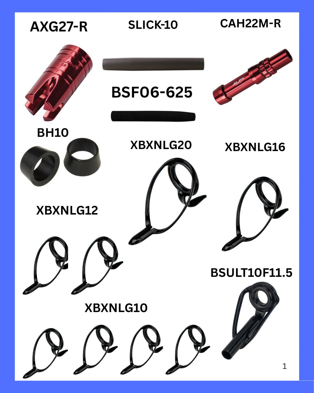 Noah Nicholson's SWB70XH-Wclass blank, recommended components & Supplies