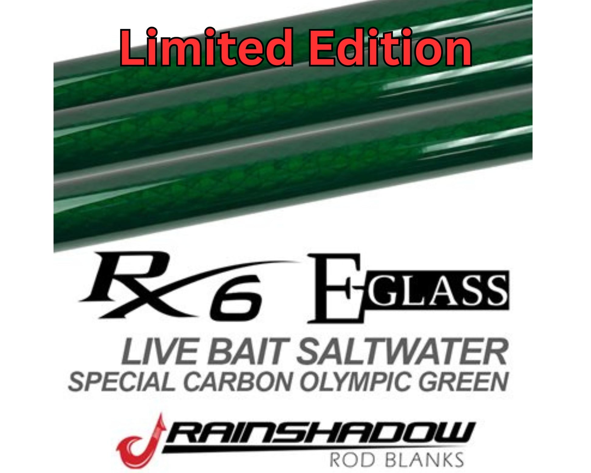 RX6 live bait saltwater olympic green blanks
