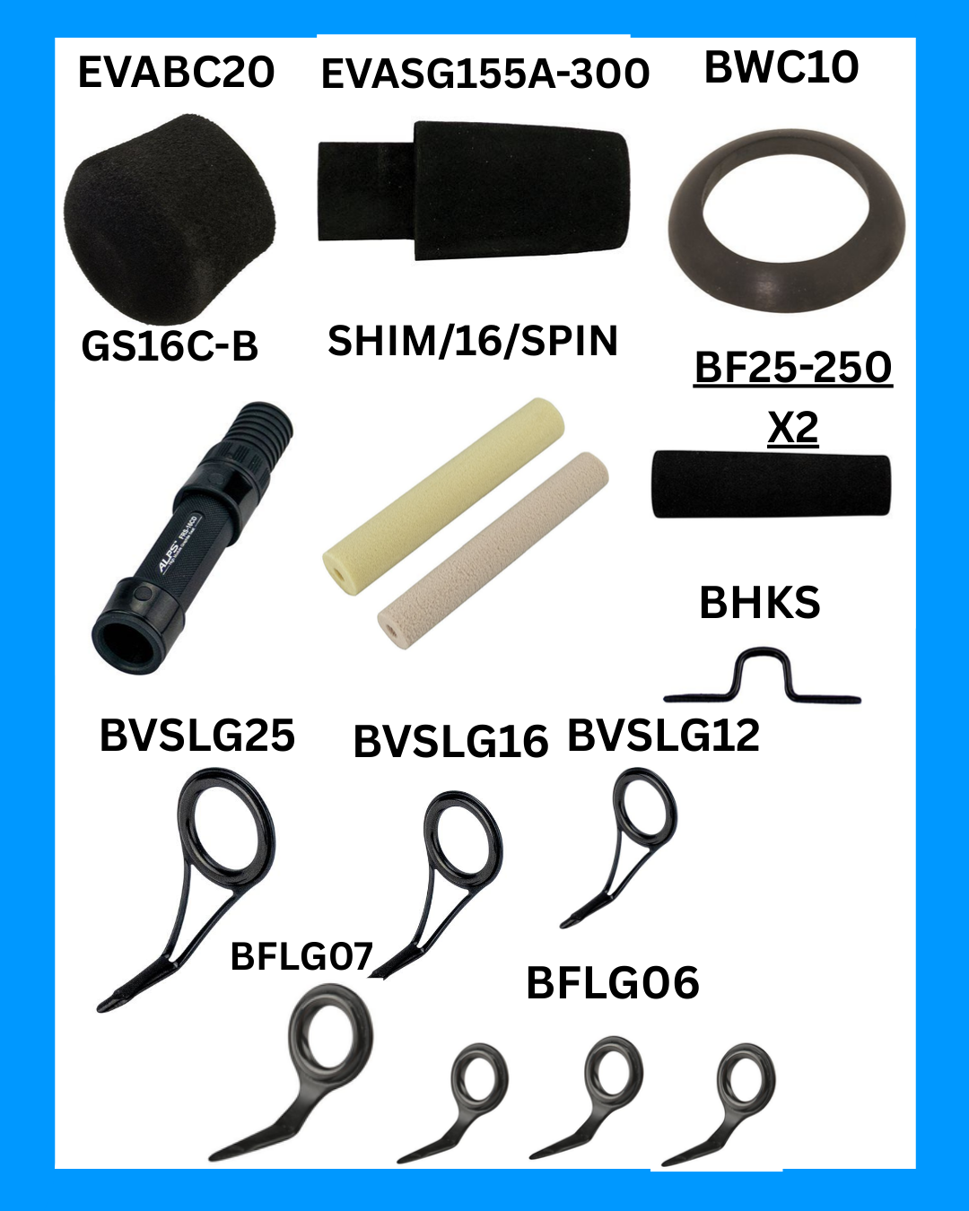 SWB70ML-GB class blank, recommended components and supplies