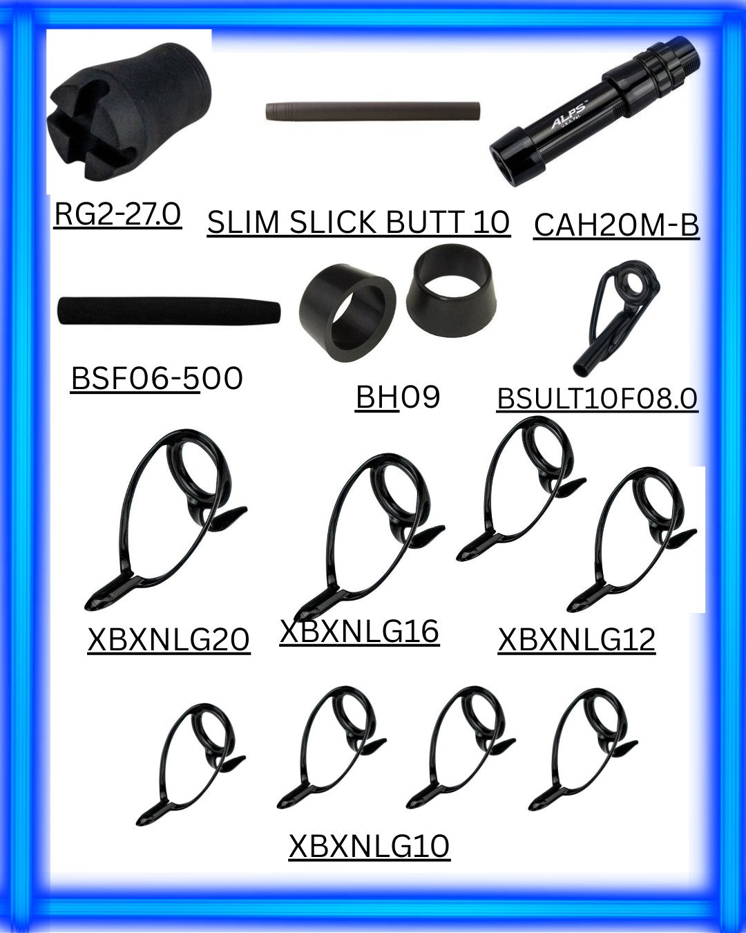 SWB70ML-GB class blank, recommended components and supplies