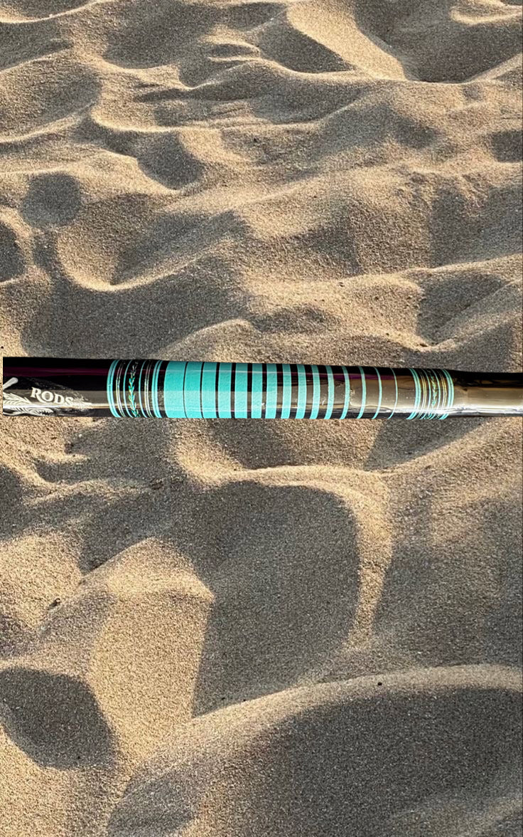 Teal custom fishing rod